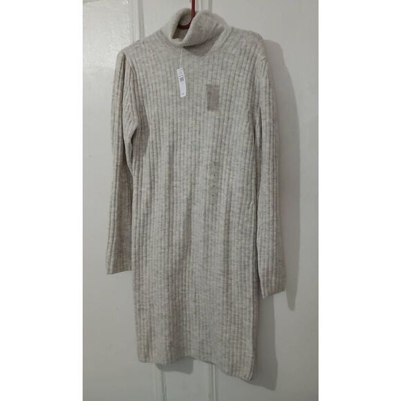 Gap womens large gray turtleneck tunic sweater dress super soft - Picture 1 of 7
